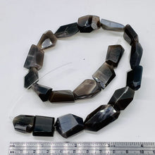 Load image into Gallery viewer, Grey Moonstone 80g Faceted Nugget Beads Strand | 15 1/2" | Black Green | 19 |