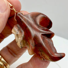 Load image into Gallery viewer, Carved Brecciated Jasper Leaf & 14Kgf Pendant | 2 3/4" long | Red | Leaf | - PremiumBead Alternate Image 5