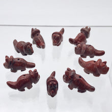 Load image into Gallery viewer, Dinosaur Brecciated Jasper Triceratops Beads