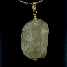 Load image into Gallery viewer, Kunzite Hiddenite 14K Gold Filled Crystal Pendant| 1 1/2" Long|Green | 1 Pendant