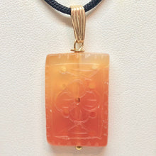 Load image into Gallery viewer, Hand Carved Carnelian Agate Flower & 14Kgf Pendant 506919CG - PremiumBead Primary Image 1