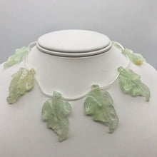 Load image into Gallery viewer, Carved Green Prehnite Leaf Briolette Bead Strand 109886D - PremiumBead Primary Image 1