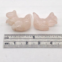 Load image into Gallery viewer, Charming 2 Rose Quartz Carved Squirrel Beads | 22x15x10mm | Pink