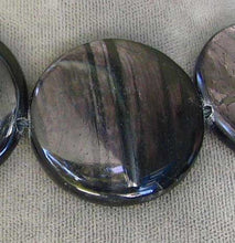 Load image into Gallery viewer, 1 Silver Mirrors Hypersthene 29x7mm Disc Pendant for Jewelry Making 7041 - PremiumBead Primary Image 1