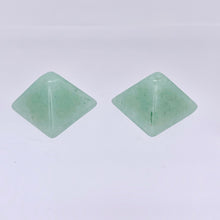 Load image into Gallery viewer, Shine 2 Hand Carved Aventurine Pyramid Beads, 17x17x11mm, Green 9289AV | 17x17x11mm | Green - PremiumBead Primary Image 1