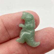 Load image into Gallery viewer, T-Rex Dinosaur 2 Carved Aventurine Tyrannosaurus Rex Beads | 21x18x7.5mm | Green - PremiumBead Alternate Image 9