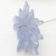 Load image into Gallery viewer, 88cts Exquistely Hand Carved Blue Chalcedony Flower Bead 009858P - PremiumBead Alternate Image 5