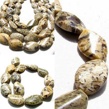 Load image into Gallery viewer, Wild Cat Feldspar Carved Oval Twist Pendant Bead Strand 108899 - PremiumBead Primary Image 1