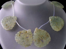 Load image into Gallery viewer, 8 Druzy Green Prehnite 36x36mm Briolette Beads 10458D - PremiumBead Alternate Image 2