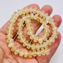 Load image into Gallery viewer, Ten (10) Rare Yellow Calcite Faceted Roundel Beads 4570