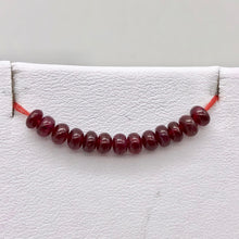 Load image into Gallery viewer, 54.5cts AAA+ Natural Ruby 3.5x2.0mm Smooth Roundel 15 inch Bead Strand - PremiumBead Alternate Image 5