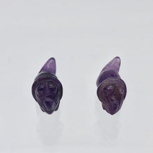 Load image into Gallery viewer, Dinosaur 2 Carved Amethyst Triceratops Beads | 22x11x7.5mm | Purple - PremiumBead Alternate Image 7