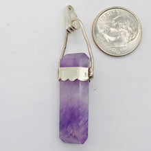 Load image into Gallery viewer, Amethyst and Garnet Sterling Silver Drop Pendant | 2" Long | Purple/Red |