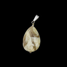 Load image into Gallery viewer, Feldspar Quartz Sterling Silver Oval Pendant | 1 3/4" Long | White Clear | 1 |
