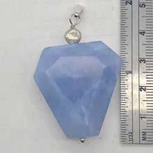 Load image into Gallery viewer, Blue Chalcedony Sterling Silver Faceted Crystal Pendant| 2 1/4" | Lavender | 1 |
