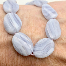 Load image into Gallery viewer, Twisted! Faceted Four (4) Blue Lace Agate 18x13x5mm Beads - PremiumBead Alternate Image 4