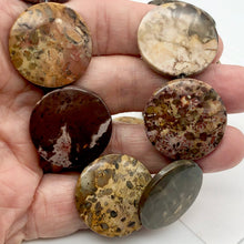Load image into Gallery viewer, Exotic Tiger Jasper Disc Pendant Semi Precious Stone 13 Bead Strand| 30x5mm | - PremiumBead Alternate Image 3