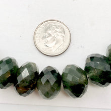 Load image into Gallery viewer, Natural Graduated Green Rutilated Faceted Quartz Rondelle Bead Strand | 16" | - PremiumBead Alternate Image 5