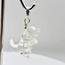 Load image into Gallery viewer, Quartz Dinosaur Tyrannosaurus Rex Sterling Silver Pendant | 1.5" (Long) | - PremiumBead Alternate Image 5