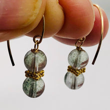 Load image into Gallery viewer, Sparkling Actinolite Quartz 14K Gold Filled Earrings | 1 1/4" long | 1 Pair |