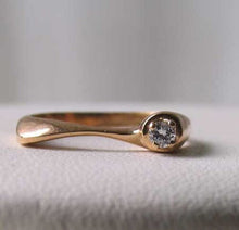 Load image into Gallery viewer, Natural Diamond Solid 14K Yellow Gold Pinky Ring Size 4 1/2 9982Am - PremiumBead Alternate Image 7