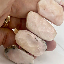 Load image into Gallery viewer, Pin Cushion Faceted Peruvian Opal Stretchy Bracelet | 6.5 - 7.5"| Pink|9 beads | - PremiumBead Alternate Image 5