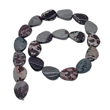 Load image into Gallery viewer, 4 Red Flower Apache Jasper Twist Oval Focal Beads 8900