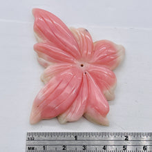Load image into Gallery viewer, Peruvian Opal Flower Pendant | 40x50x7mm | Pink White | 1 Bead