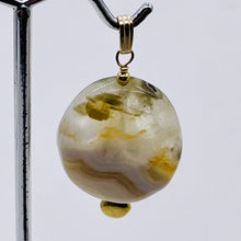 Load image into Gallery viewer, Ocean Jasper 14K Gold Filled Oval Pendant | 1 3/4" Long | White/Grey | 1 Pendant