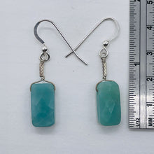 Load image into Gallery viewer, Sparkle Faceted Amazonite & Silver Earrings 304950A