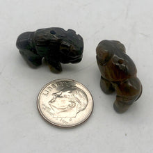 Load image into Gallery viewer, Carved Tiger Eye Buffalo Figurine Worry Stone | 21x14x8mm | Golden - PremiumBead Alternate Image 5