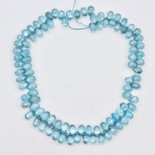 Load image into Gallery viewer, Rare Natural Blue Zircon Faceted 6x4mm Briolette 8.5 inch Bead Strand 10848 - PremiumBead Alternate Image 9