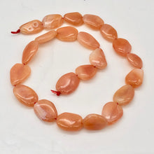 Load image into Gallery viewer, Chalcedony Oval Stone Strand| 18x13x7 to 15x12x6 | Orange Pink | 26 to 22 Beads|