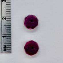 Load image into Gallery viewer, Ruby 6ct Faceted Parcel Rondelle Beads | 8x5 to 8x4mm | Red | 2 Beads |