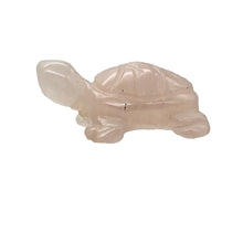 Load image into Gallery viewer, Rose Quartz Carved CharmingTurtle Animal Figurine | 21x12.5x8.5mm | Pink