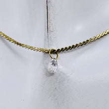 Load image into Gallery viewer, Natural White Conflict Free Diamond Briolette 18K Pendant | 3.5x2mm, Loop: 4mm |