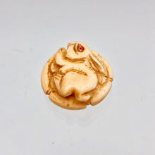 Load image into Gallery viewer, Hand Carved Bunny Rabbit Waterbuffalo Bone Bead | 1 Bead | 20x9mm | 8626 - PremiumBead Alternate Image 3