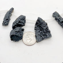 Load image into Gallery viewer, Tektite Natural Pendant Bead Strand | 35x17x6 to 30x12x5mm | 19 Beads |