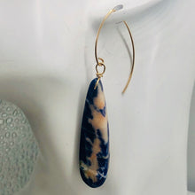 Load image into Gallery viewer, Sodalite 14K Gold Filled Teardrop Earrings | 3" Long | Blue/Pink | 1 Pair |