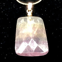 Load image into Gallery viewer, Fluorite 14K Gold Filled Wire Wrap Trapezoid Pendant | 2" Long | Purple, Clear |