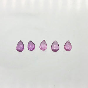 1 AAA Natural Brilliant Pink Sapphire .6cts Briolette Bead 5899D - PremiumBead Alternate Image 8