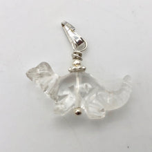Load image into Gallery viewer, Diplodocus Dinosaur Quartz Sterling Silver Pendant 509259QZS | 25x11.5x7.5mm (Diplodocus), 5.5mm (Bail Opening), 7/8" (Long) | Clear - PremiumBead Alternate Image 10