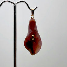 Load image into Gallery viewer, Fancy Jasper Calla Lily 14K Gold Filled Flower Pendant |1 3/4" Long | Red |