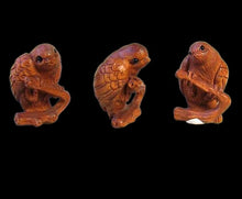 Load image into Gallery viewer, Carved & Signed Adorable Bird Boxwood Ojime/Netsuke Bead