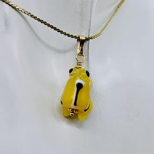 Load image into Gallery viewer, Lampwork Frog 14K Gold Filled Frog | 1" Long | Yellow | 1 Pendant |