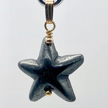 Load image into Gallery viewer, Hematite Starfish Pendant Necklace | Semi Precious Stone | 14k gf Pendant - PremiumBead Primary Image 1