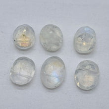 Load image into Gallery viewer, Moonstone Faceted Oval Beads | 12x8x5 to 10x8x5mm | Rainbow | 6 Bead |