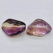 Load image into Gallery viewer, Ametrine Large Nugget Pendant Beads | 22x12x12/22x15x10 | Purple/Gold | 2 Beads|