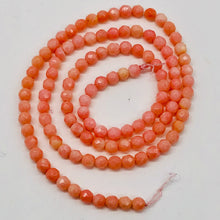 Load image into Gallery viewer, Coral Faceted Strand Round | 3 mm | Salmon | 112 Beads |