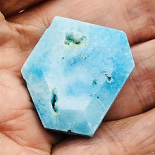 Load image into Gallery viewer, 55cts Natural Hemimorphite Druzy Pendant Bead | 30x25x8mm | Blue | 1 Bead |